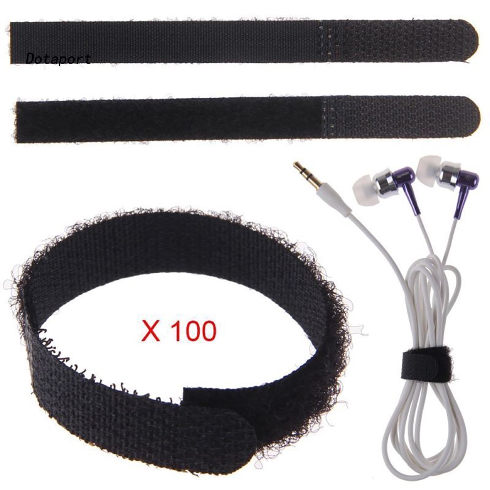 Kddt- 100 Dây Buộc Dây Cáp Tai Nghe Bằng Nylon Có Thể Tái Sử Dụng