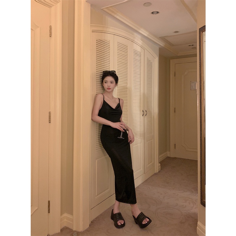 Đầm Lửng Hai Dây Dáng Ôm Xếp Ly Kiểu Hàn Quốc Thời Trang Mùa Hè Cho Bạn