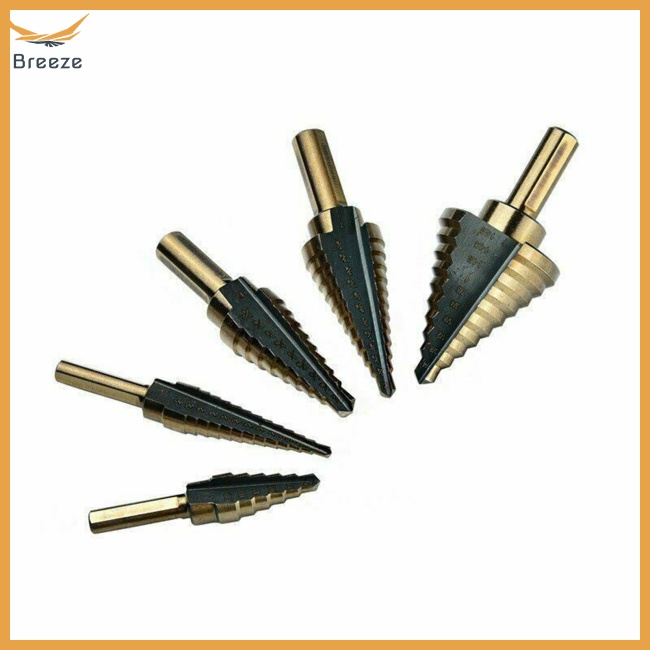 Bộ 5 Mũi Khoan Bước 50 Kích Cỡ Hss Cobalt Tốc Độ Cao Bằng Thép Không Gỉ