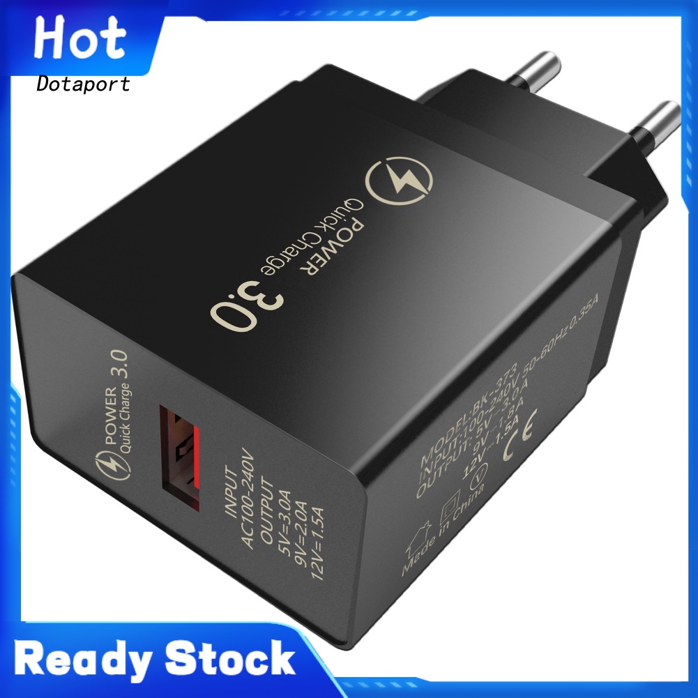Cốc Sạc Nhanh 18W QC3.0 Cổng USB Đơn Tiện Dụng Cho Điện Thoại
