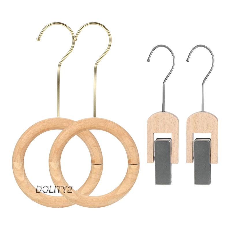 [Dolity2] Móc Gỗ Treo Cà Vạt Thắt Lưng Quần Áo Sắp Xếp Gọn Gàng