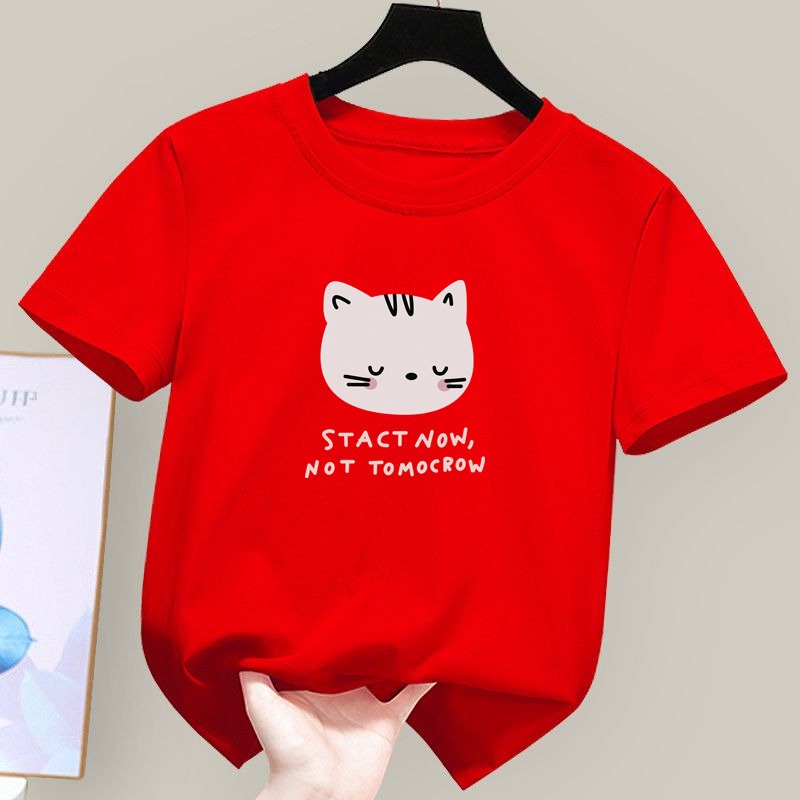 Áo Thun Cotton Unisex In Họa Tiết Hoạt Hình Cho Bé Trai
