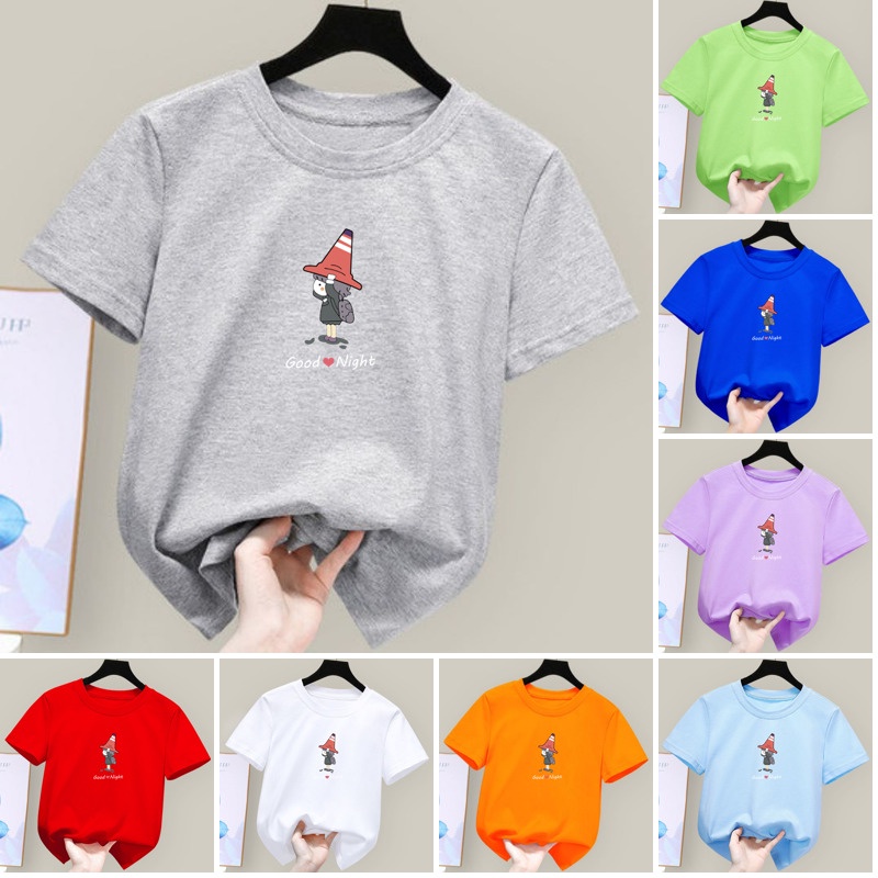 Áo Thun Cotton Unisex In Họa Tiết Hoạt Hình Cho Bé Trai