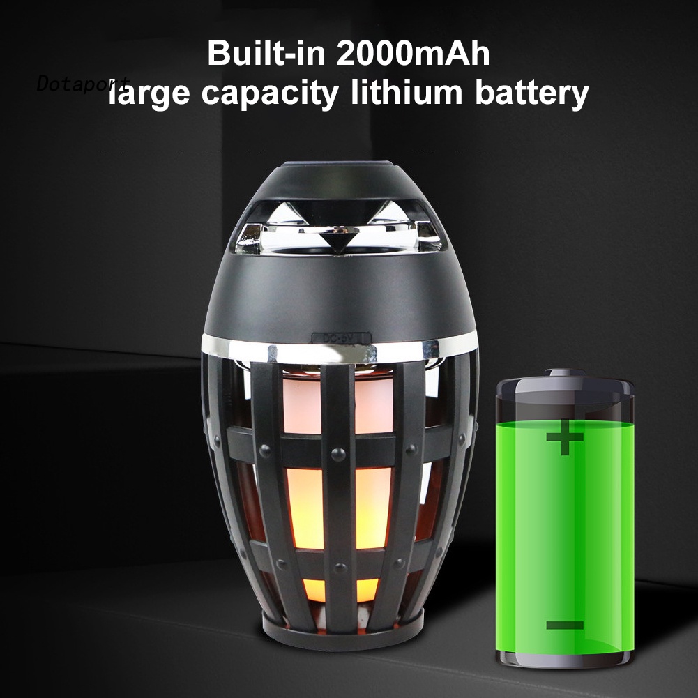 Loa Bluetooth Không Dây KDDT Có Đèn LED Hình Ngọn Lửa