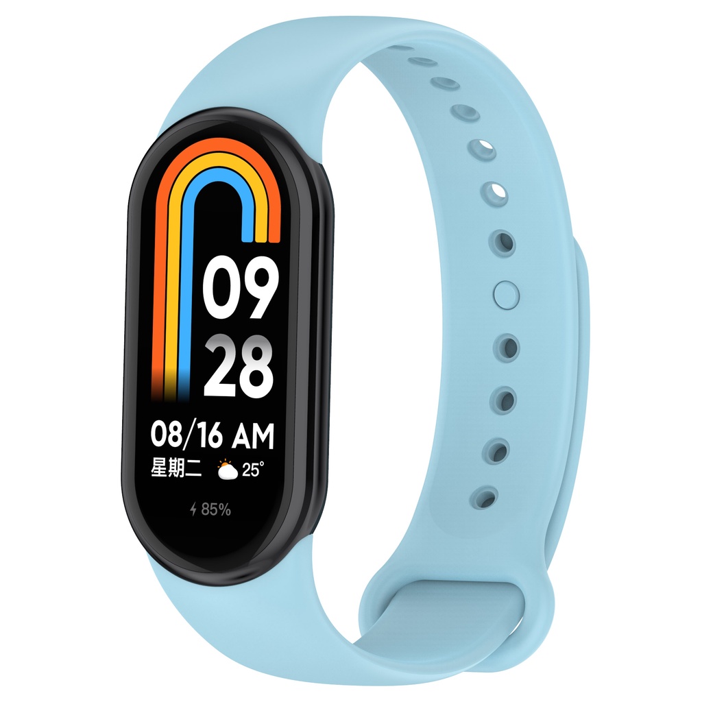 Dây Đeo Thay Thế Chất Liệu Silicon Màu Trơn Cho Xiaomi Mi Band 8 Xiaomi Band 8 MiBand 8