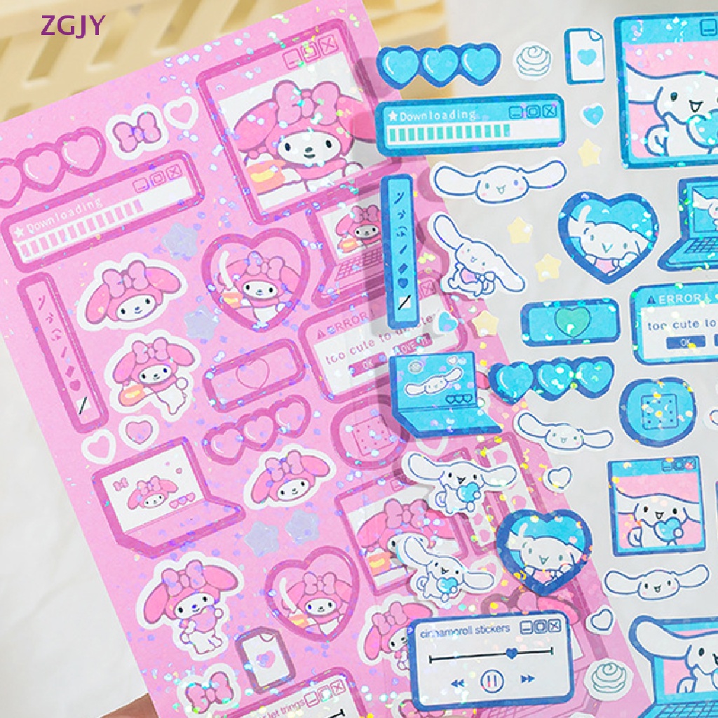 SANRIO Miếng Dán Trang Trí Hình Cô Gái Cinnamoroll Melody Dễ Thương Xinh Xắn Mới