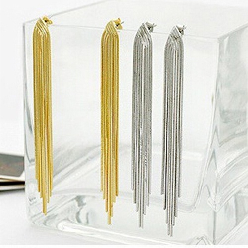 Đôi Khuyên Tai HìNh RắN DàI PhốI Tua Rua ThờI Trang Cho Nữ