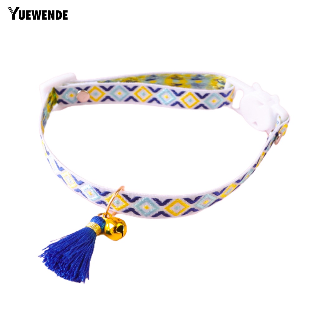 Vòng Cổ Gắn Chuông Họa Tiết Hình Học Nhiều Màu Thời Trang Cho Thú Cưng