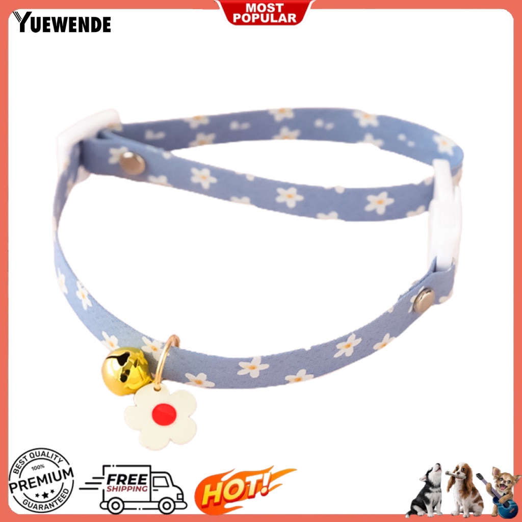 Vòng Đeo Cổ Trọng Lượng Nhẹ Họa Tiết Hoa Có Thể Tái Sử Dụng Cho Chó Mèo