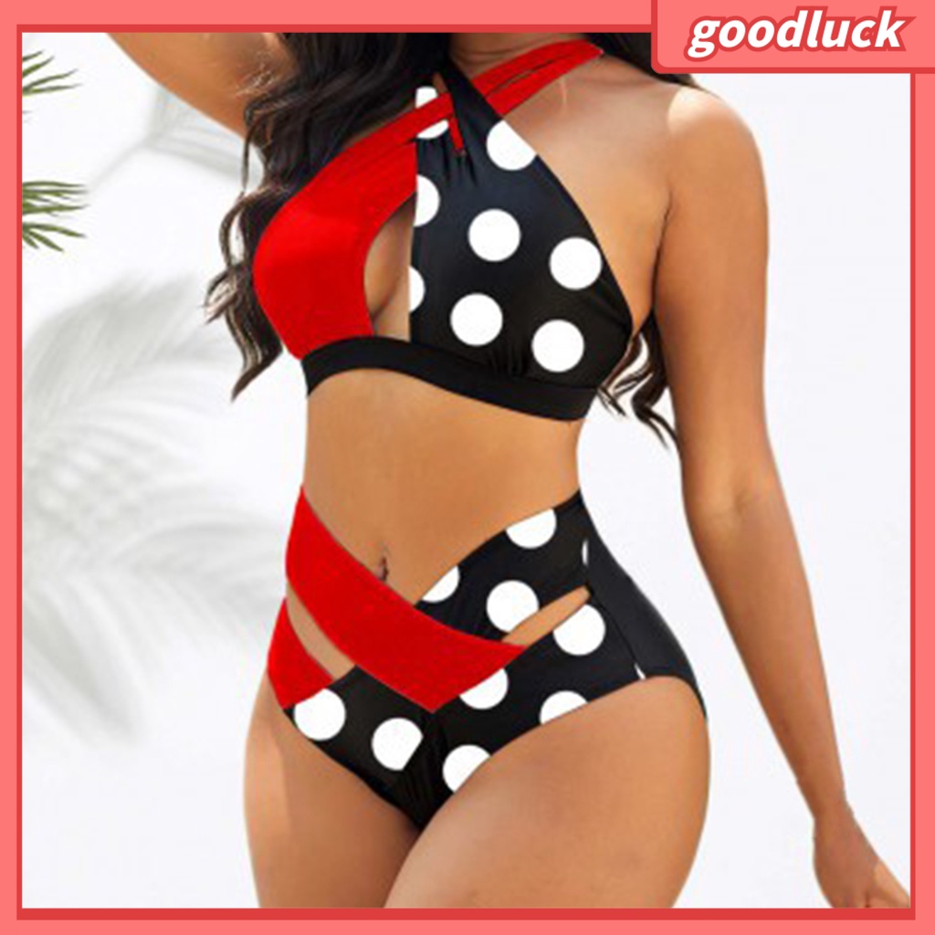 Bộ Bikini Hai Mảnh Lưng Cao Có Đệm Ngực Gợi Cảm Cho Nữ