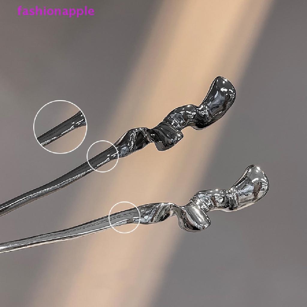 Favn Trâm Cài Tóc Xoắn Bằng Kim Loại Kiểu Dáng Hình Học Tối Giản Thời Trang