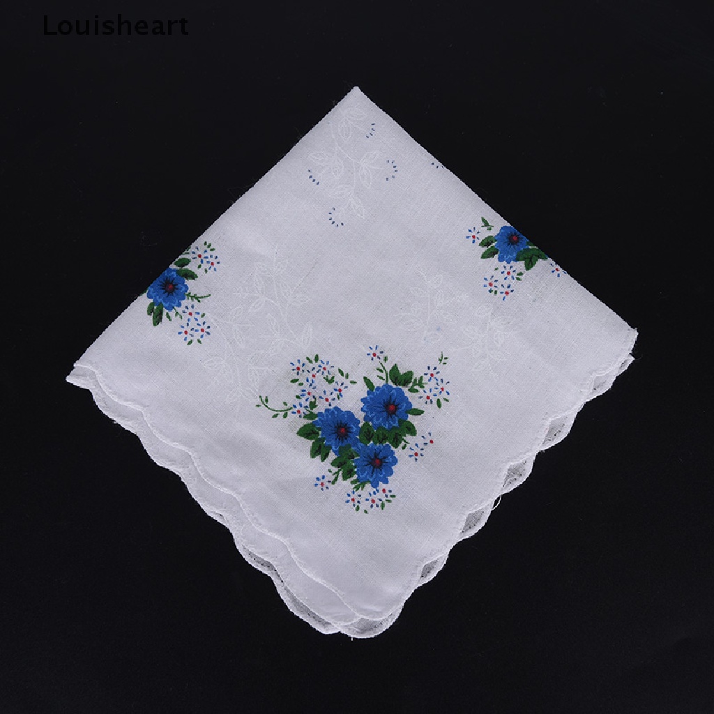 Louisheart Bộ 6 Khăn Ăn Vải Thêu Hoa Ngẫu Nhiên Cho Nữ TFG