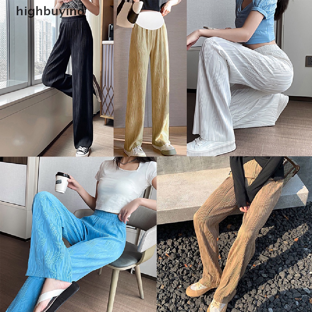 Quần Ống Rộng Lưng Cao Thời Trang Mùa Hè 2022 Dành Cho Nữ