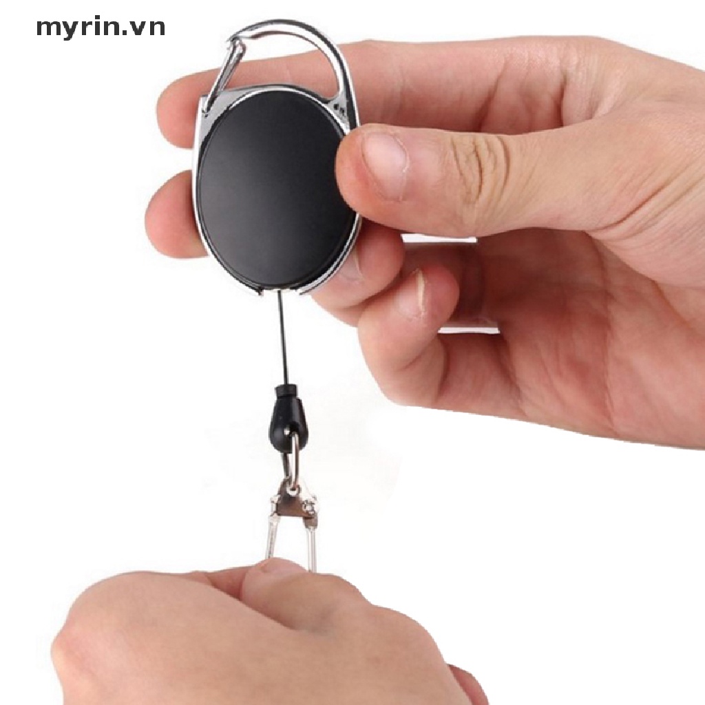 1 Dây Đeo Thẻ Tên Màu Đen Có Thể Thu Gọn Tiện Dụng