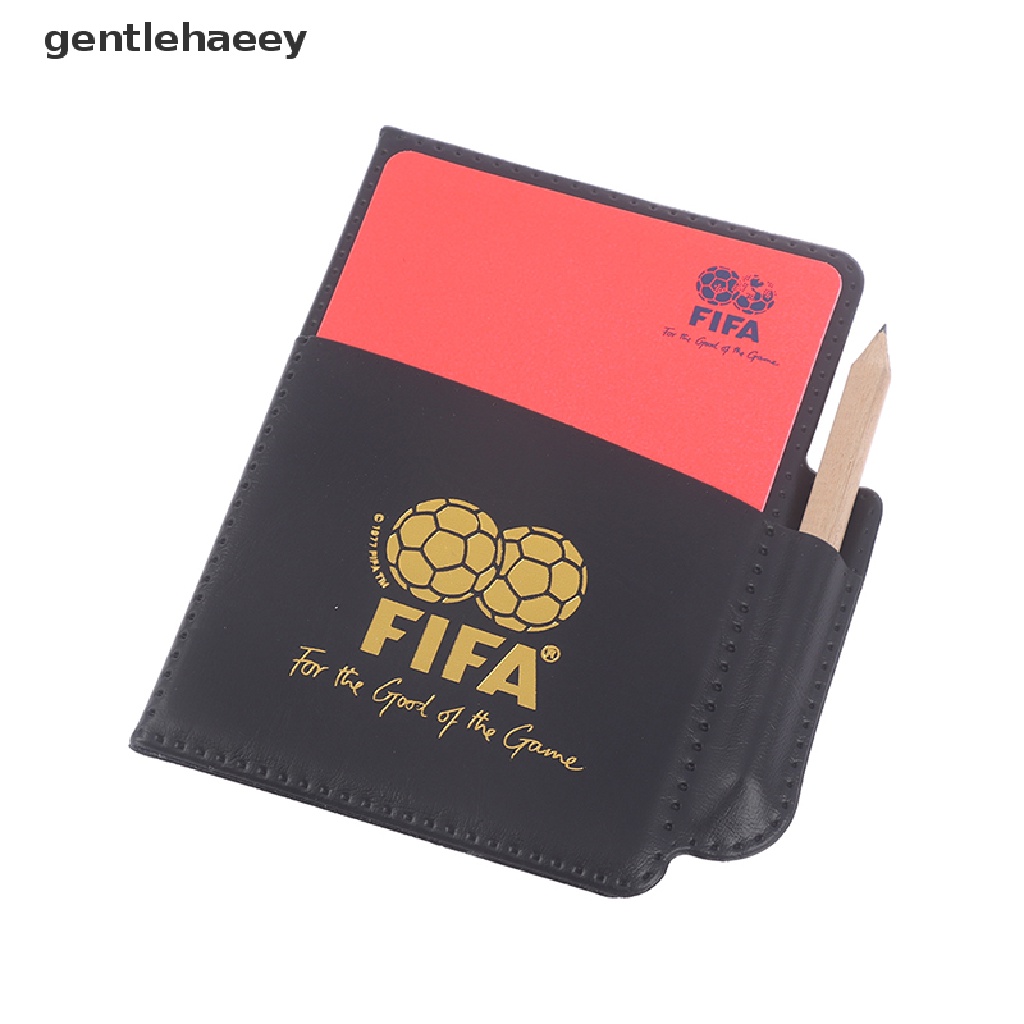 Sổ Tay Trọng Tài Bóng Đá Thể Thao Gent Có Thẻ Đỏ Và Vàng EN