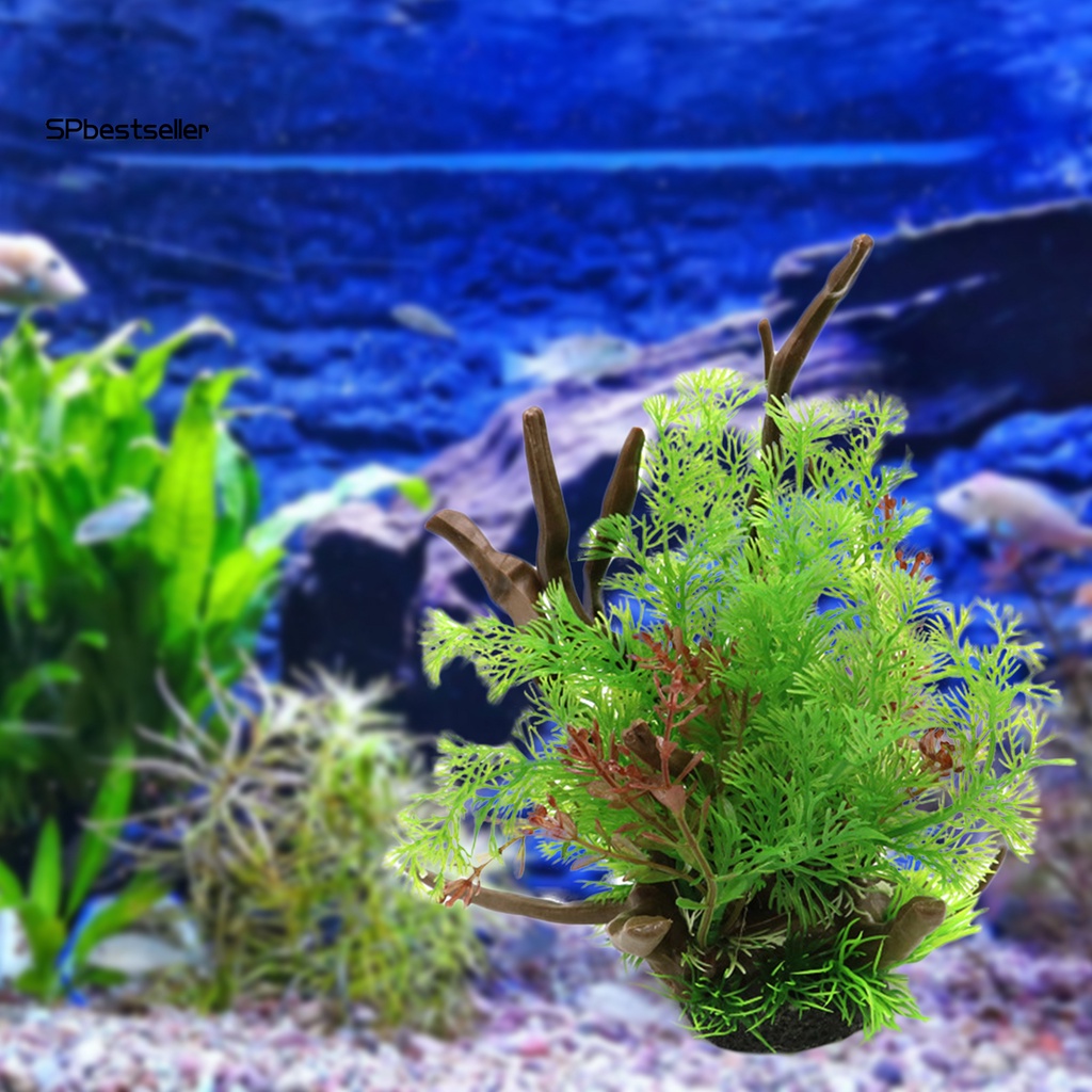 Cây Nhựa Nhân Tạo Trang Trí Bể Cá