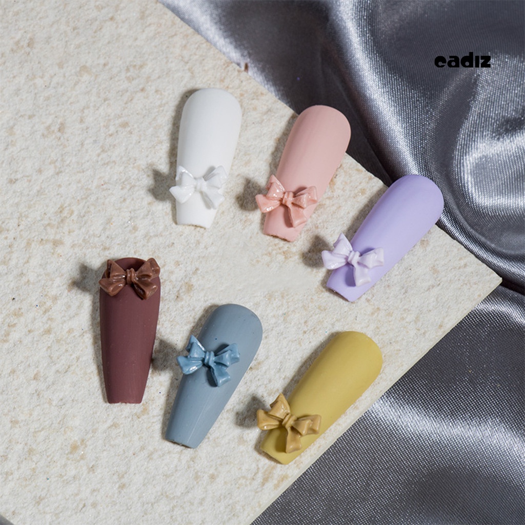 1 Hộp Nhãn Dán Hình Nơ Đính Ngọc Trai Giả Bằng Nhựa Resin Dễ Thương Dùng Trang Trí Móng Tay Nghệ Thuật DIY