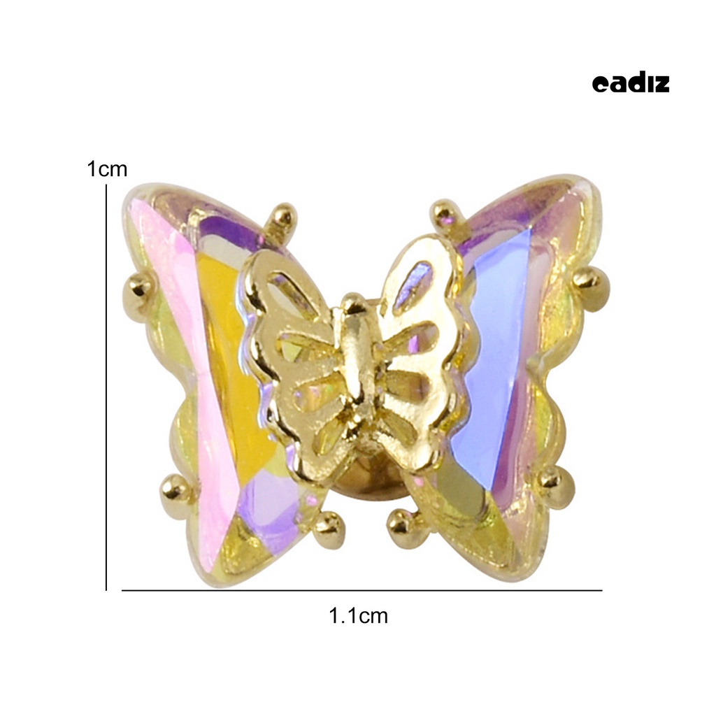 Phụ Kiện Trang Trí Móng Tay Nghệ Thuật Hình Bướm Xoay Được Lấp Lánh Xinh Xắn