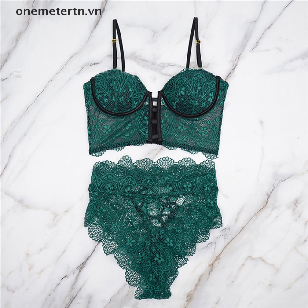 Set Đồ Lót Ren Lưng Cao Gợi Cảm Cho Nữ
