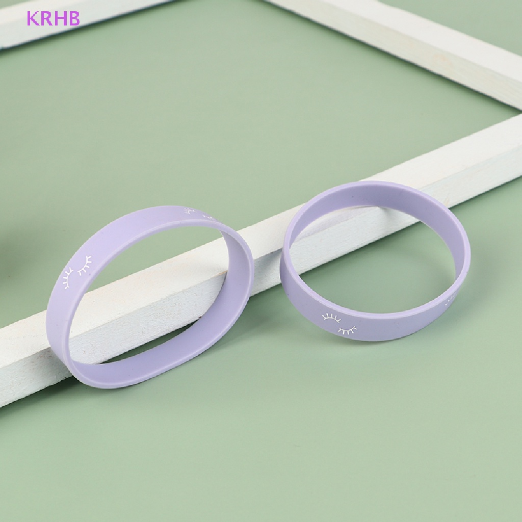 Set 2 Vòng Tay Silicon Co Giãn Gắn Lông Mi Giả Mới