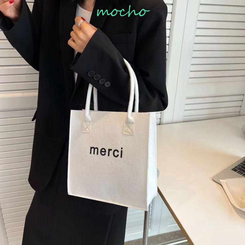 Túi Xách Tay Bằng Vải Nỉ Sức Chứa Lớn Phong Cách Hàn Quốc