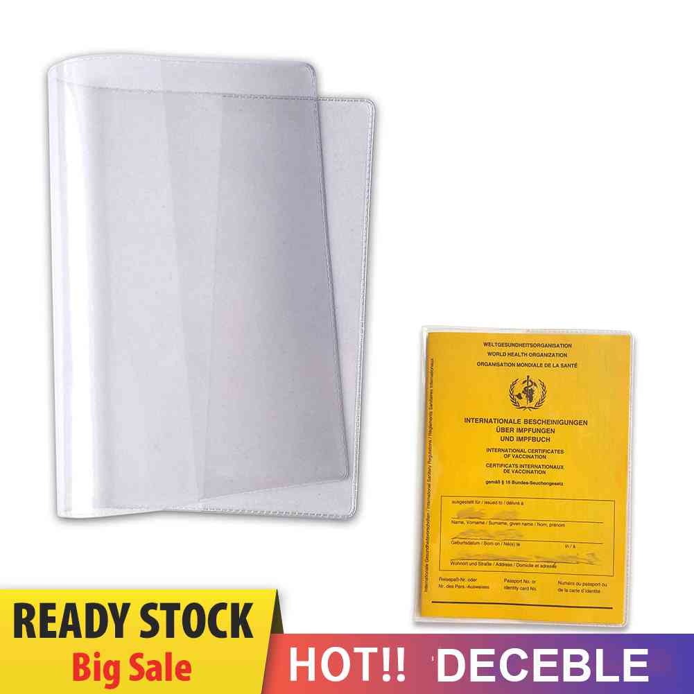 Set 2 Vỏ Bọc Hộ Chiếu Bằng Nhựa PVC Trong Suốt Tiện Dụng Ốp