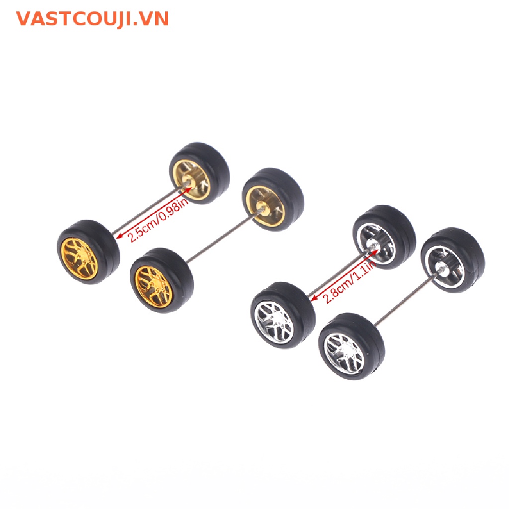 1 Bộ Bánh Xe Cao Su Tỉ Lệ 1: 64 Cho Xe Đua Đồ Chơi DIY