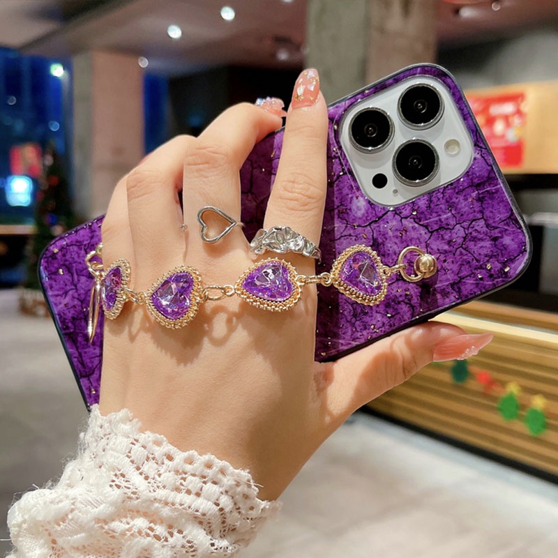 Ốp Điện Thoại Đính Đá Có Dây Đeo Cho Realme C55 C35 C31 C30 C30S C25 C21Y C21 OPPO A78 A58 A57 A77 A77S