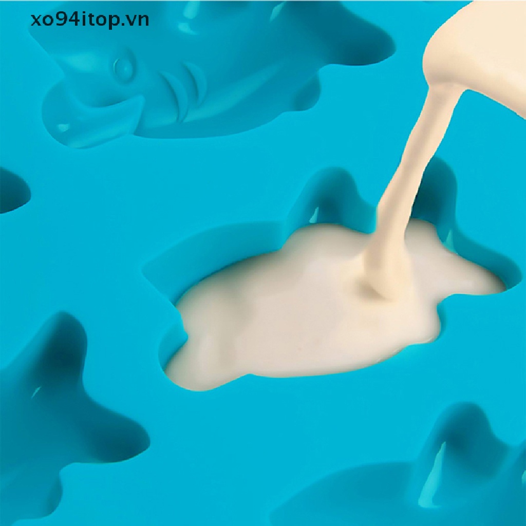 Khuôn Silicone Tạo Hình Cá Mập 3D Trang Trí Bánh