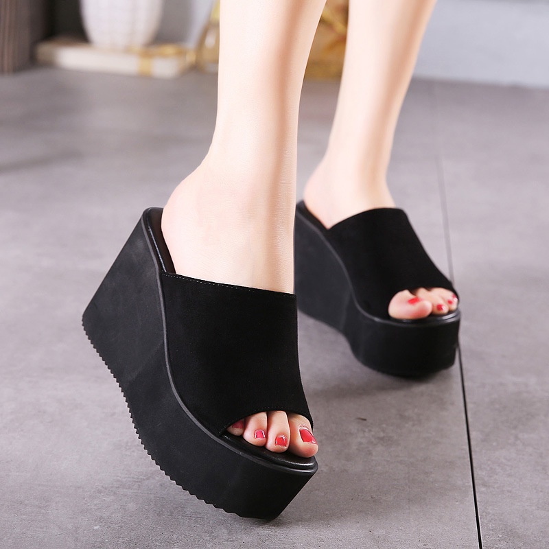 Giày Sandal Đế Xuồng Dày 10CM Thời Trang Cho Nữ