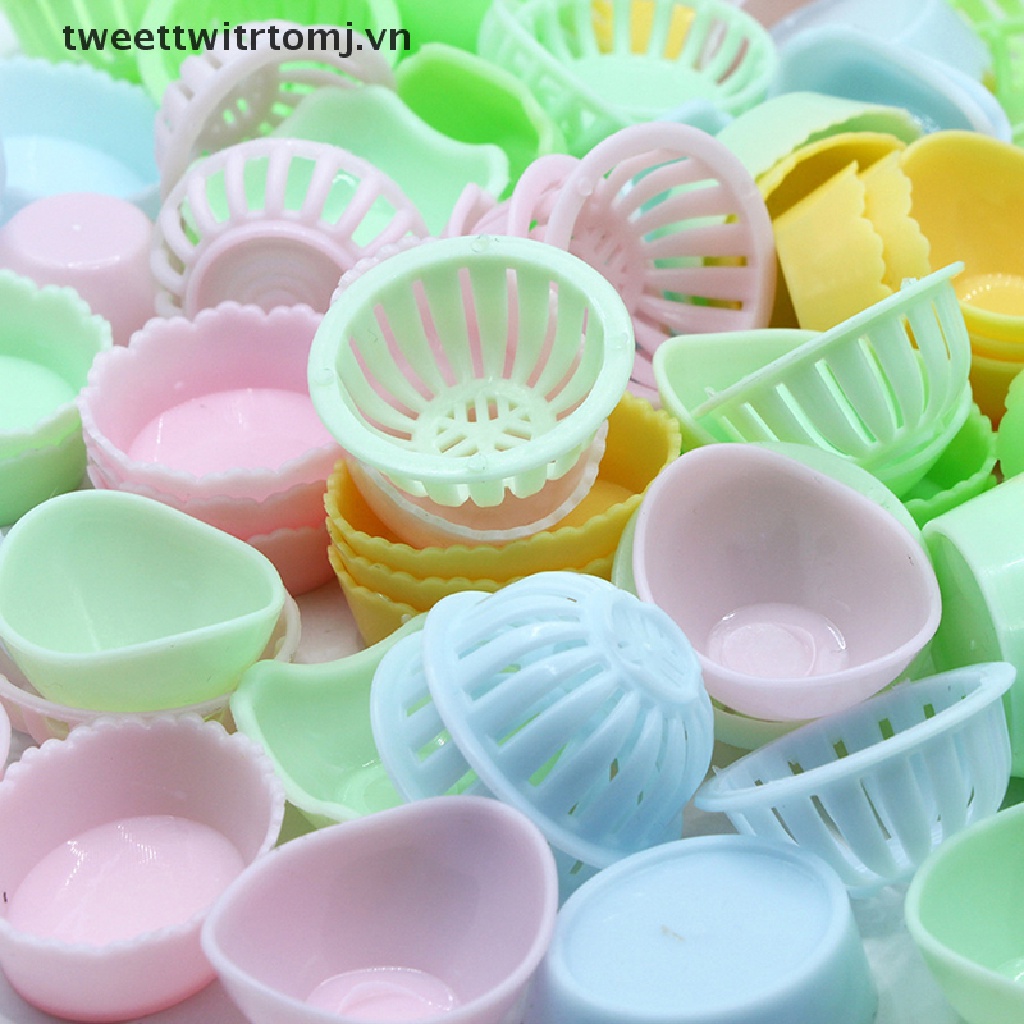 Set 5 Rổ Đựng Trái Cây / Rau Củ Quả Mini Trang Trí Nhà Búp Bê