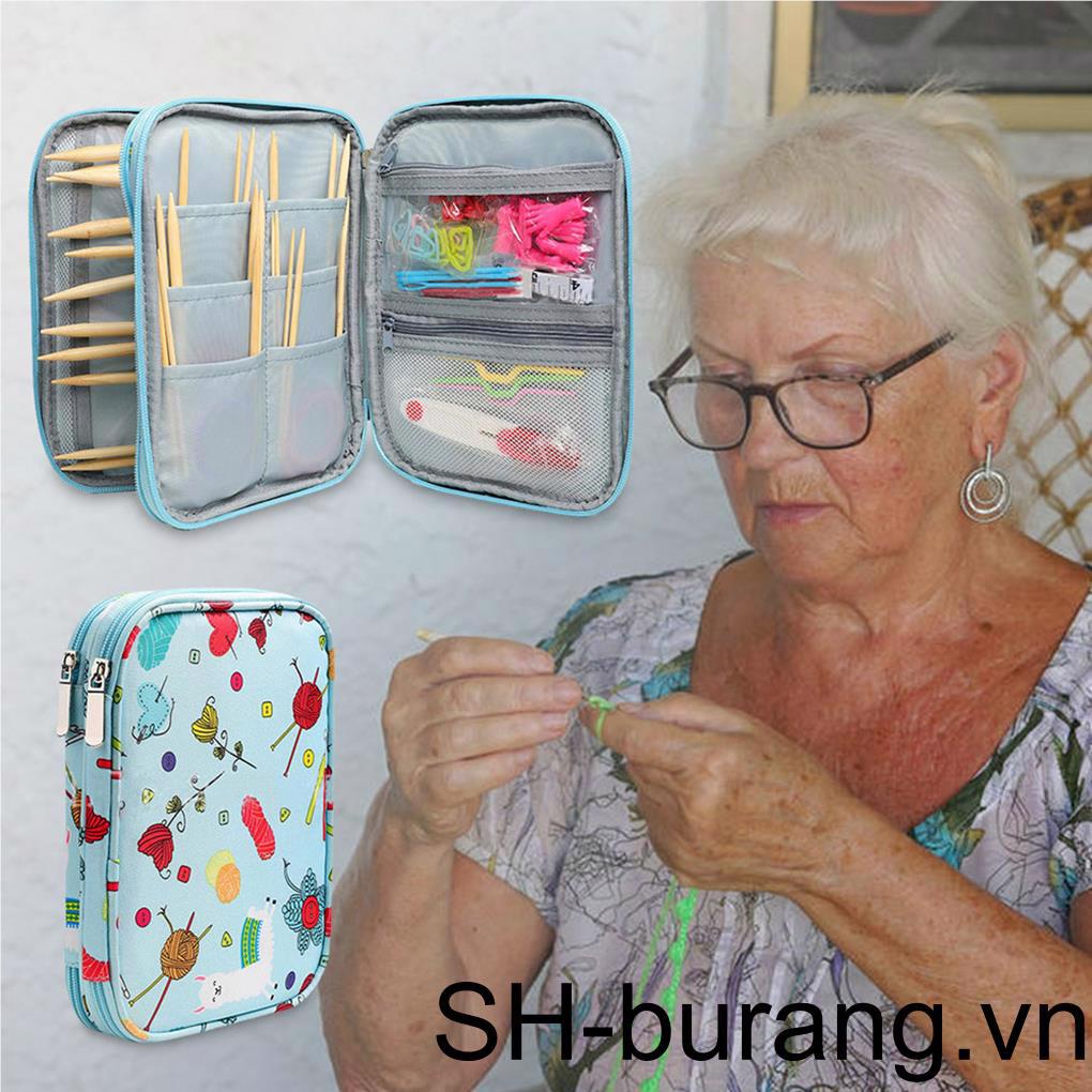 Bộ Kim Đan Len 60CM Kèm Túi Đựng Tiện Dụng Cho Người Mới Bắt Đầu