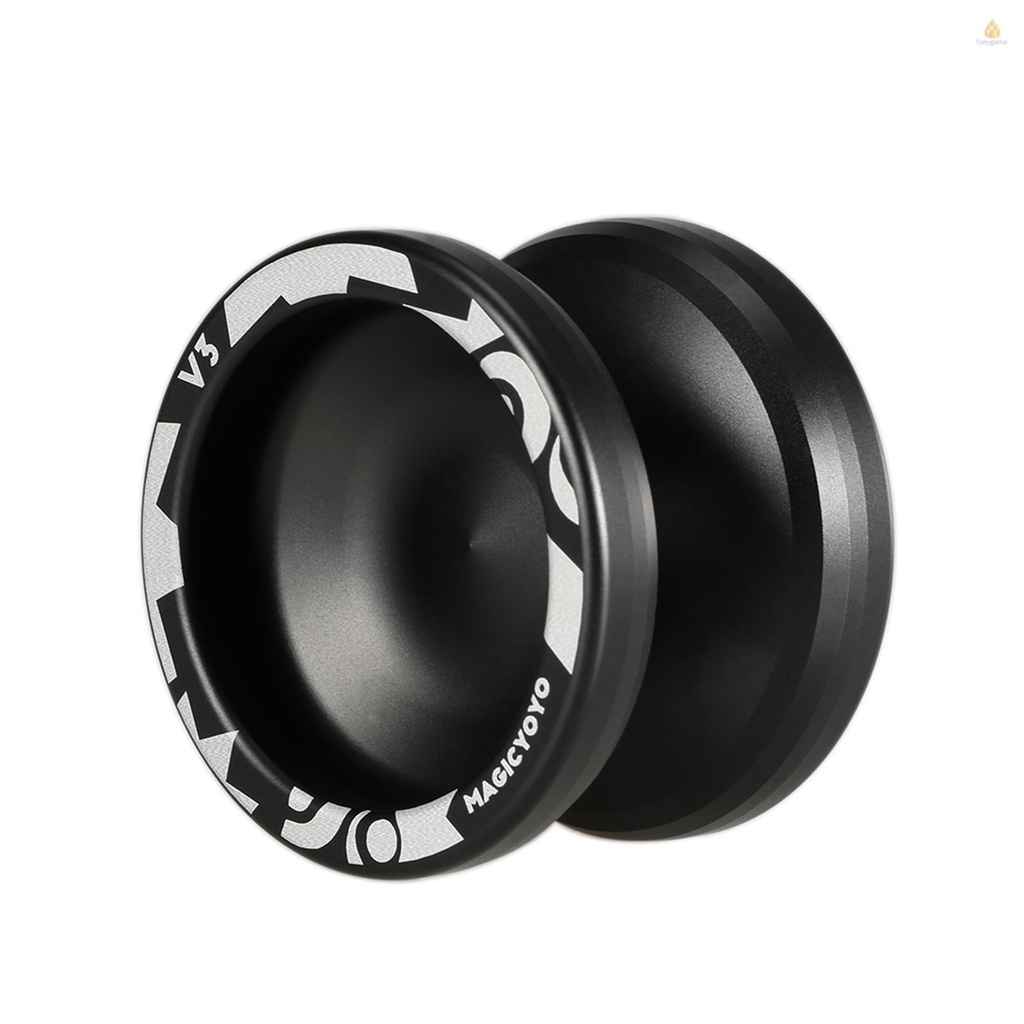 Đồ Chơi Yoyo V3 Bằng Hợp Kim Nhôm Tốc Độ Cao Kèm Dây Quay Dành Cho Bé Trai Và Bé Gái Đen