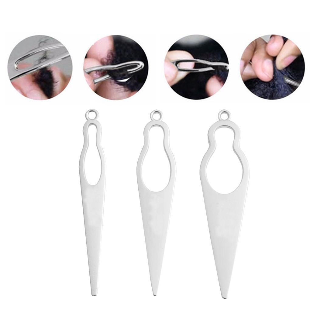 Set 3 Dụng Cụ Tạo Kiểu Tóc Dreadlock Bằng Thép Không Gỉ