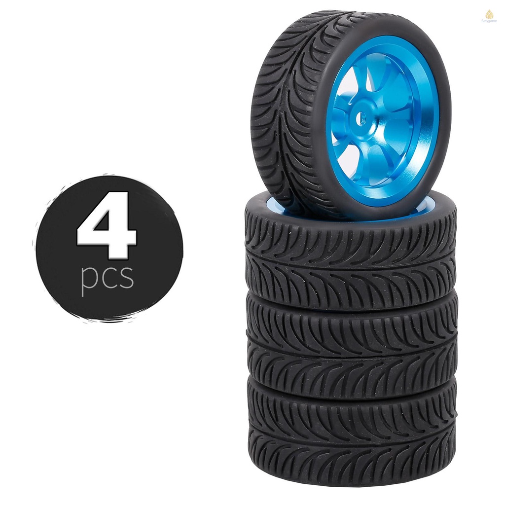 WLTOYS Set 4 Bánh Xe Cao Su 65mm Cho Xe Ô Tô Đồ Chơi Tỉ Lệ 1 / 12 1 / 14 1 / 18 144001 Ốp Điện Thoại Thời Trang Cho A959 A959 124019 124018