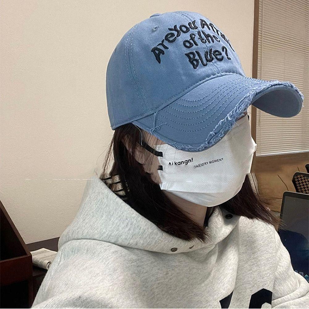 Mũ Lưỡi Trai Thêu Chữ Phong Cách Retro Thời Trang Cho Nữ