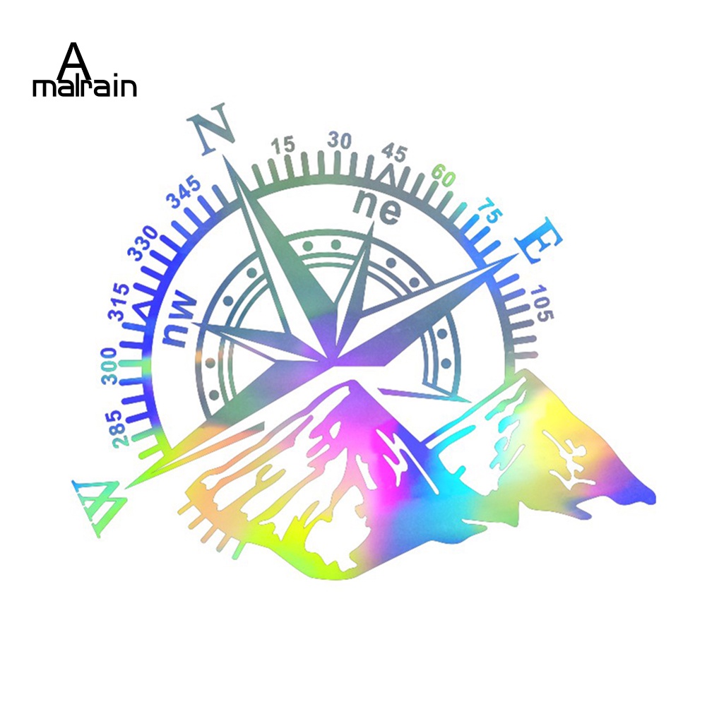 Đề Can PVC Laser Hình La Bàn Hướng D-1100 Trang Trí Cửa Xe Hơi