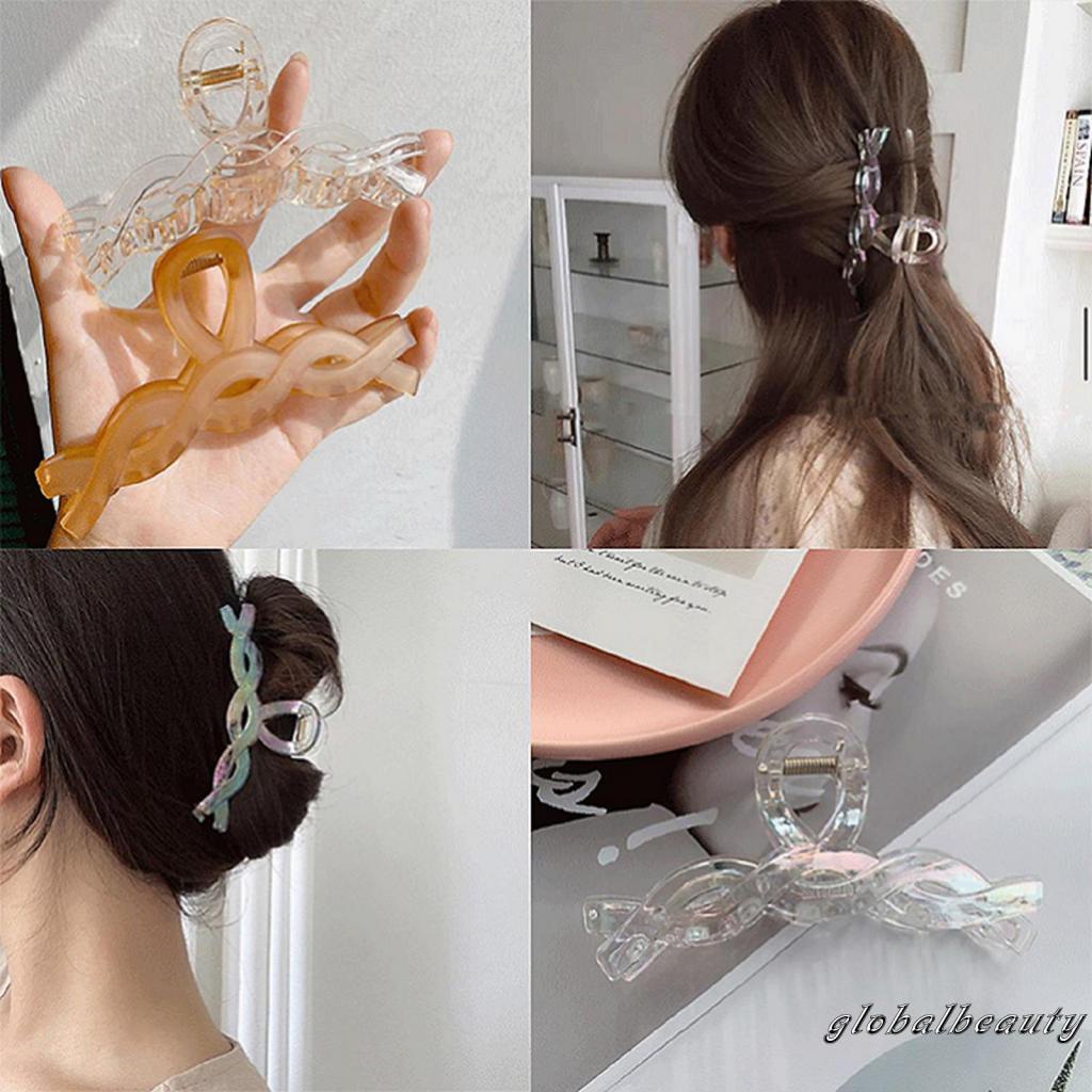 Kẹp Tóc 00GB-Retro Trong Suốt Kiểu Dáng Hình Học Cho Nữ