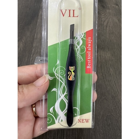 Nhíp đen hình con mèo - dụng cụ makeup