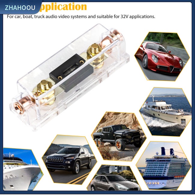 ☃Nhà Cửa☃ Giá Đỡ Cầu Chì 100a Mạ Vàng 100-a Chuyên Dụng Cho Xe Hơi