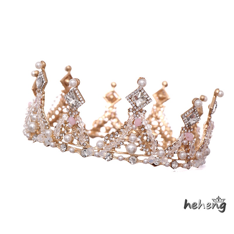 Vương Miện Cài Tóc Đính Kim Cương Giả Cho Cô Dâu