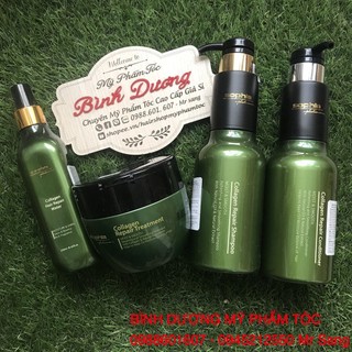 Bộ combo dưỡng tóc Sophia Platinum Collagen Hàn Quốc ( Gội xả, hấp, xịt dưỡng phục hồi) NEW 2026