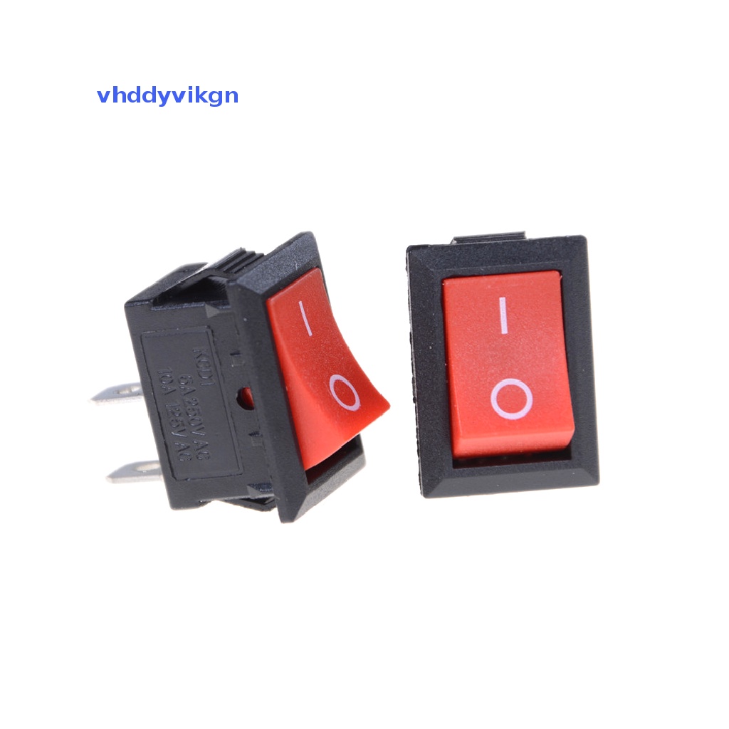 Set 10 Công Tắc Bật Tắt 2 Chấu KCD1-101 250V 6A 15 * 21MM