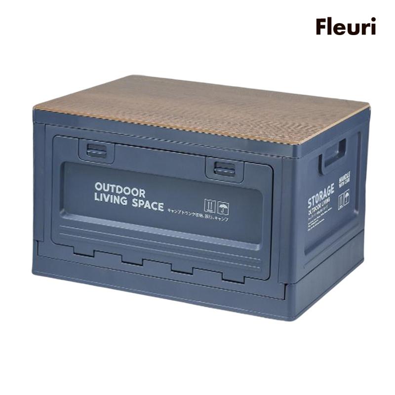 Giỏ Đựng Đồ Dùng Có Nắp Bằng Gỗ Tiện Dụng Cho Xe Hơi / Xe Tải