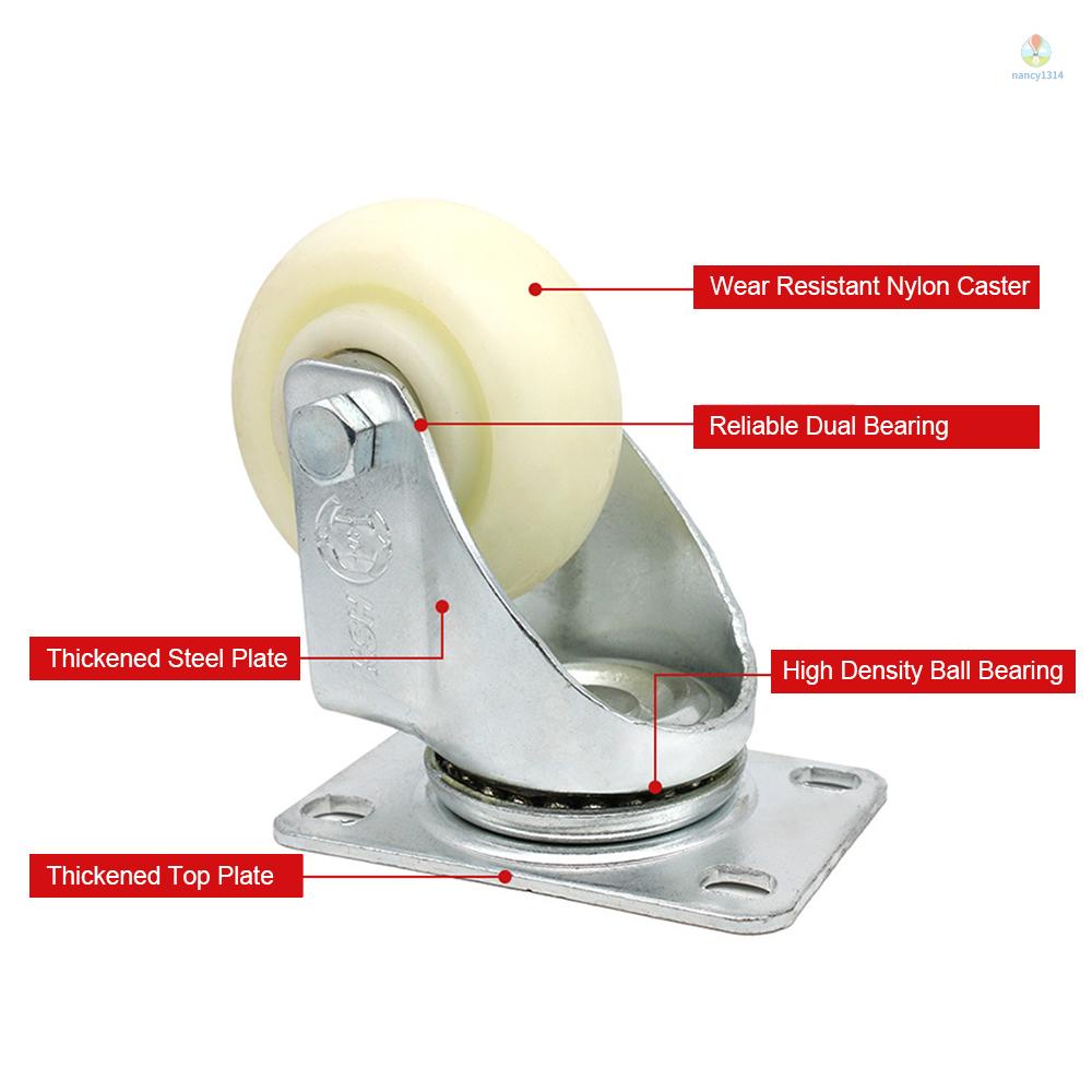 Bánh Xe Lăn Công Nghiệp 5 Inch Chịu Tải Nặng 220 Lbs Xoay 360 Độ Chống Mài Mòn Không Gây Tiếng Ồn