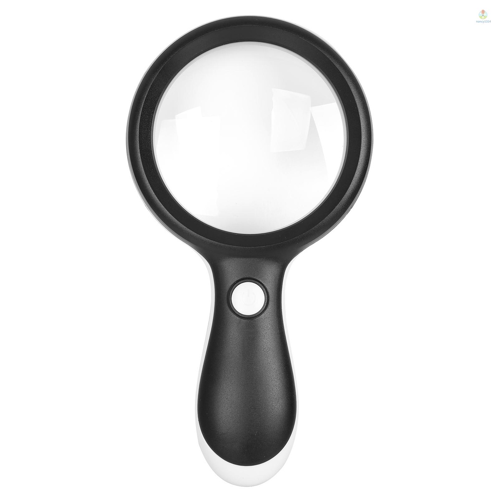Kính Lúp Cầm Tay 10X Đường Kính Lớn 88mm Có Đèn LED Ấm Áp