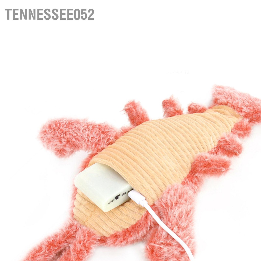 Tennessee052 Đồ chơi cho mèo tôm hùm Tương tác sang trọng Sạc USB Mô phỏng điện sinh động Tôm Catnip