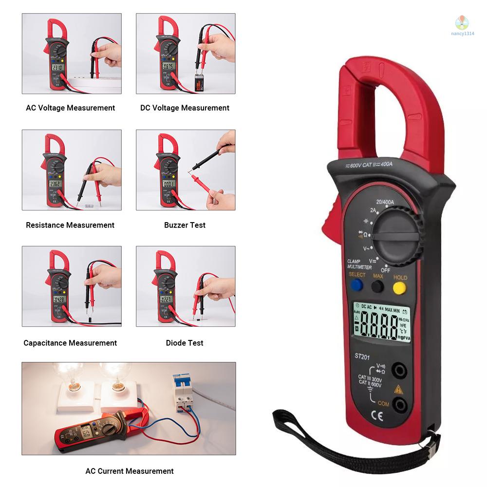 Vạn Năng Kế ANENG ST201 Kỹ Thuật Số 4000 Kẹp Dò Điện Áp AC / DC