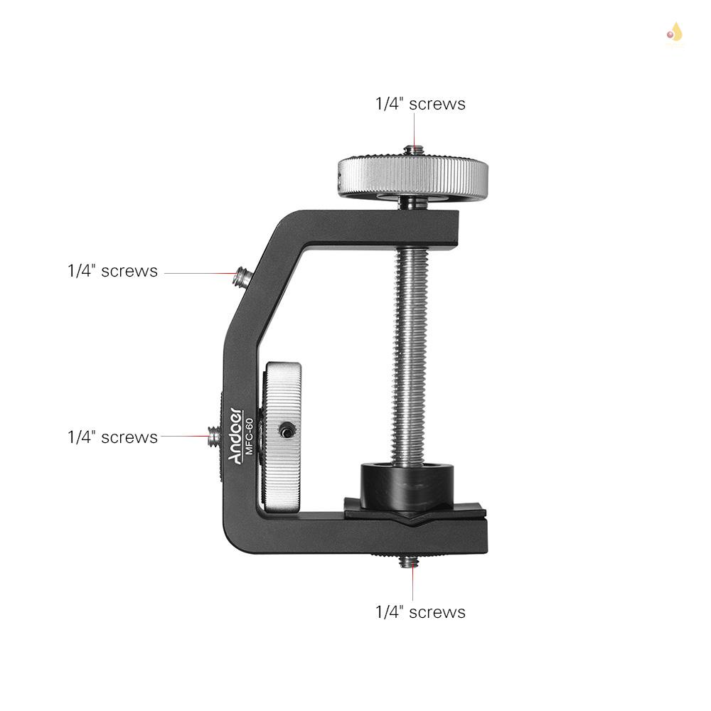Kẹp Cây Hình Chữ C Mặt Kính Cửa Sổ Đa Năng Max 60mm Cho Máy Ảnh DSLR (My mynivn) Andoer MFC-60 L L L L L L