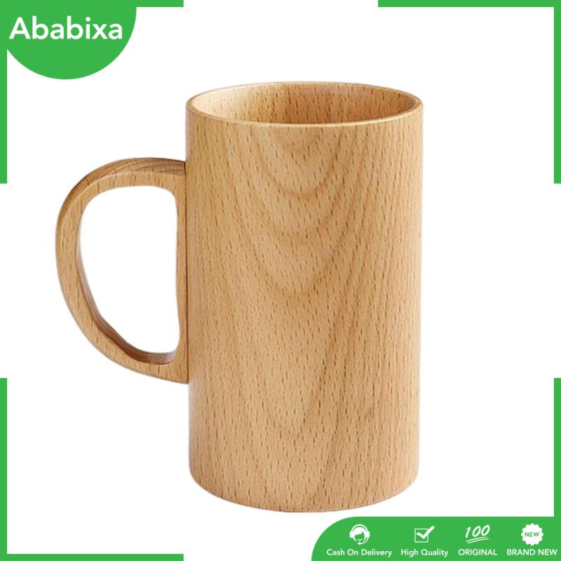 Cốc Uống Trà / Cà Phê Có Tay Cầm Bằng Gỗ 150ml / 300ml Phong Cách Nhật Bản